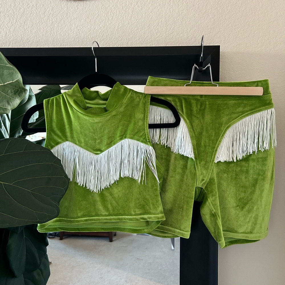 Fashion Brand Company Velvet Fringe Set